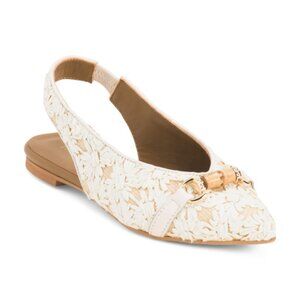 NILA & NILA Made In Italy Embroidered Sling Back Shoes